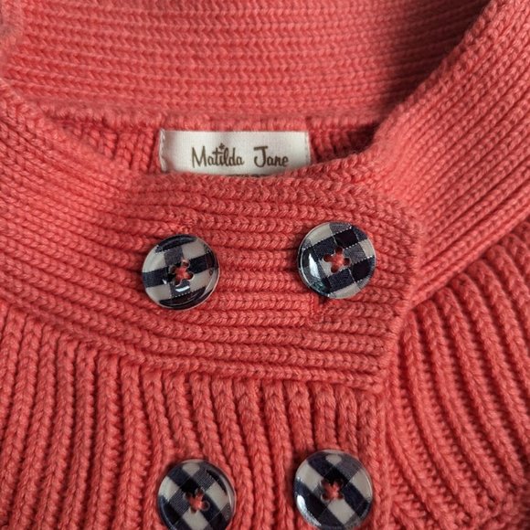 3/$20 Matilda Jane Coral Flutterby Wing Knit Sweater, Size 6 - Picture 4 of 8